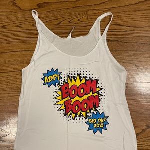 White Alpha Delta Pi Boom Boom Tee